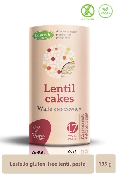 Lestello فشار العدس الخالي من الغلوتين 135 جرام - وجبة خفيفة صحية غنية بالألي...