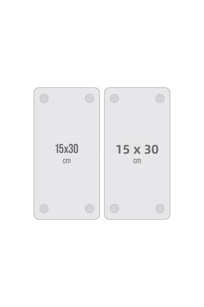 Decovetro Glass Coffee Table Set of 2 with Cross Stitch Pattern 30 X 15 cm