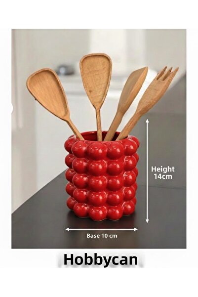 Pelirum 5 Bubble Spoon Holder Vase | Concrete Vase Decoration | Decorative Planter