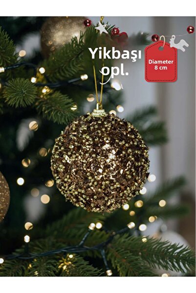 Via Gardenia كرة عيد الميلاد باللون البني المتلاشي مقاس 8 سم، عنصر زخرفي أنيق...