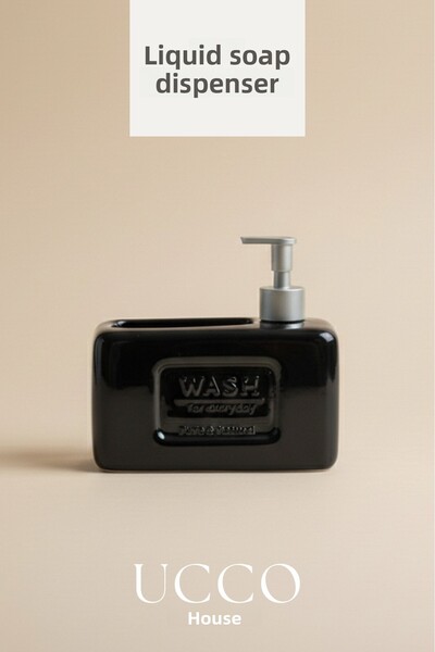 UCCO موزع صابون سائل من السيراميك، موزع صابون للمطبخ، موزع صابون للحمام، موزع...