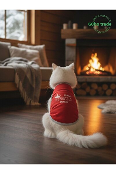 Gobo Here I Am, the Boss. I'M Wearing a Red Cat and Dog Outfit with the Text Written on It, Size Small/S/Size 1.