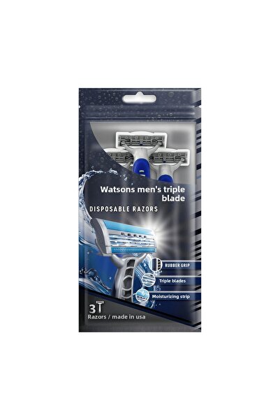 Watsons Ξυράφια ξυρίσματος 3 τεμαχίων για άνδρες - Χρήση 3 λεπίδων