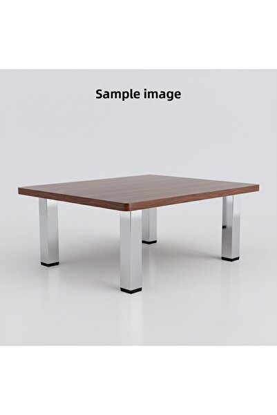 Badem10 Τετράγωνο με επιφάνεια χρωμίου ασημί 71 εκ. Μεταλλικό τραπεζάκι σαλονιού Πόδι τραπεζιού Ανθεκτικό Έπιπλο Στήριξης Πόδια Μοντέλο ποδιών