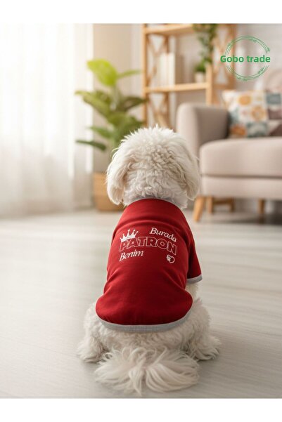 Gobo Here I Am the Boss My Printed Red Cat and Dog Outfit Clothes 4 Different...