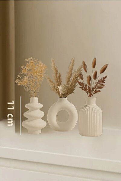 rufhomedesign مجموعة من 3 مزهريات بوهيمية بأسلوب إسكندنافي بسيط مقاس 11 سم، ه...