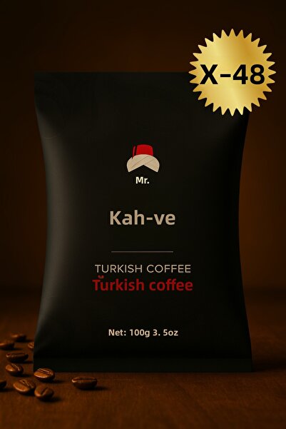 Bey Kahve قهوة عربية تركية 100% 100 جرام 48 قطعة - مذاق ناعم، حبوب متوسطة الح...