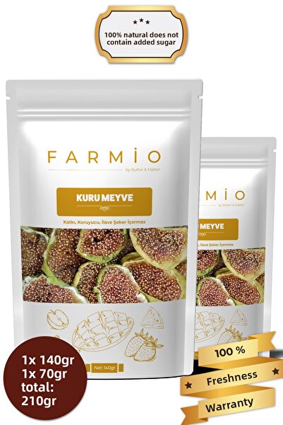 FARMİO Sugar-Free Dried Figs – 210Gr – Natural and Without Additives