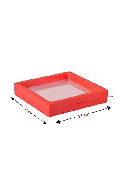 CERCİBAZAAR Souvenir Frame - 11X11Cm (Red - White)