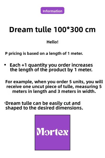 Mortex Lila Hayal Tulle Size 1 Mt Most Stable 3 Mt Engagement, Henna, Wedding, Bundle, Door, Birth Party Decoration Tulle Fabric