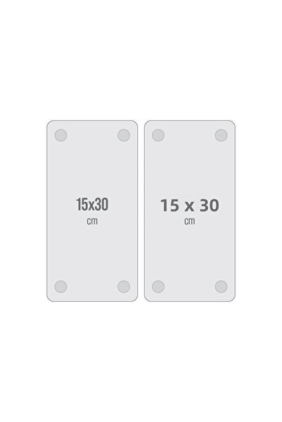 Decovetro Glass Coffee Tableware Presentation Plate Set of 2 Christmas New Year Wreath Patterned 30 X 15 cm