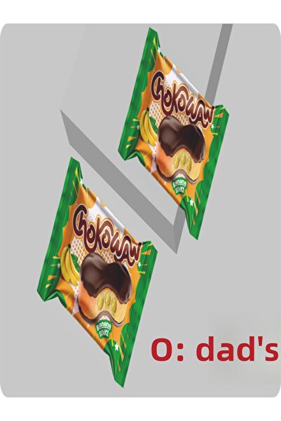 DADS كعكة تشوكواو بنكهة الموز المغطاة بالشوكولاتة 24 قطعة