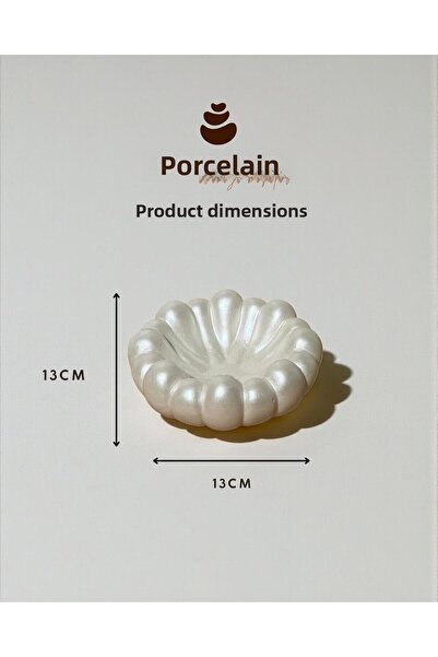 Porselian Pearl Decorative Knuckle Bowl Concrete Keychain and Jewelry Dish 13cm Nordic Object