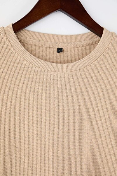 Trendyol Collection Black - Beige New Oversized /Wide Fit 2-Pack Textured Waffle Sweatshirt Tmnaw26Sw00028