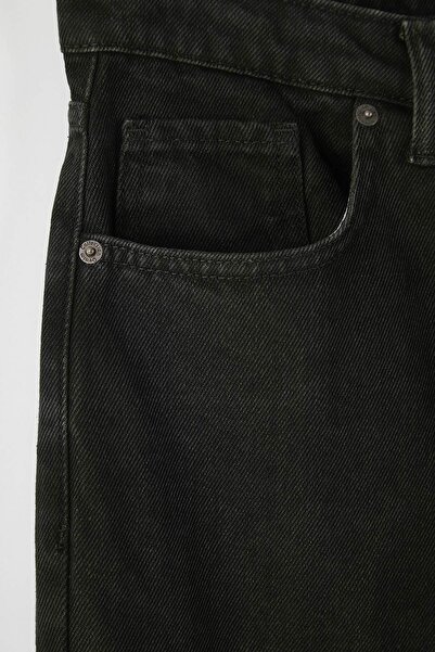 Trendyol Collection Τζιν παντελόνι χακί φαρδύ κοψίματος TMNAW24JE00027