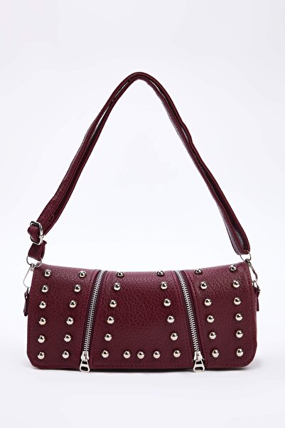 TRENDYOL SHOES Burgunderrote Troklu Damen-Mini-Umhängetasche TAKAW26OC00062