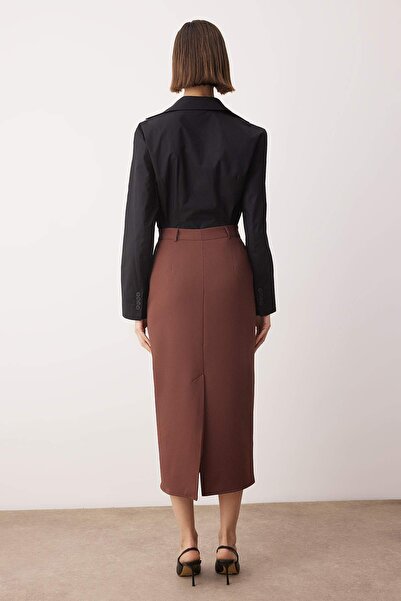 Trendyol Collection Fusta maro TWOSS24ET00129