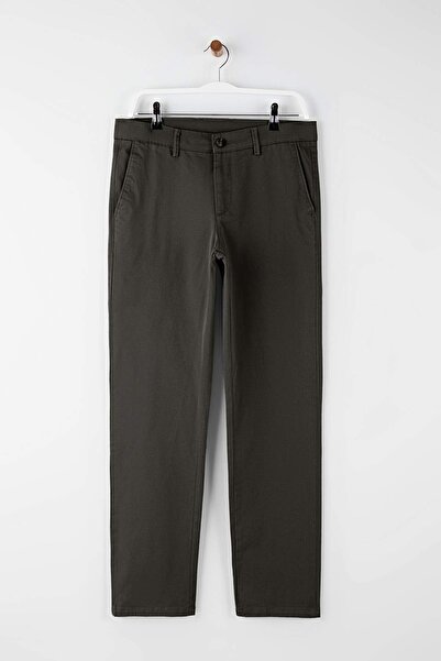 Trendyol Collection Khaki Men's Gabardine Textured Fabric Trousers Tmnaw26Pl00026