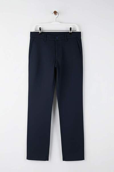 Trendyol Collection Сині чоловічі штани з габардинової тканини TMNAW26PL00026