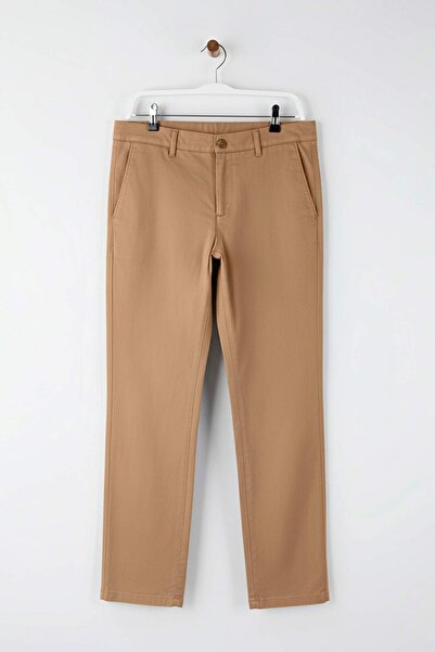 Trendyol Collection Ανδρικό παντελόνι από υφασμάτινο υλικό Gabardine Taba TMNAW26PL00026