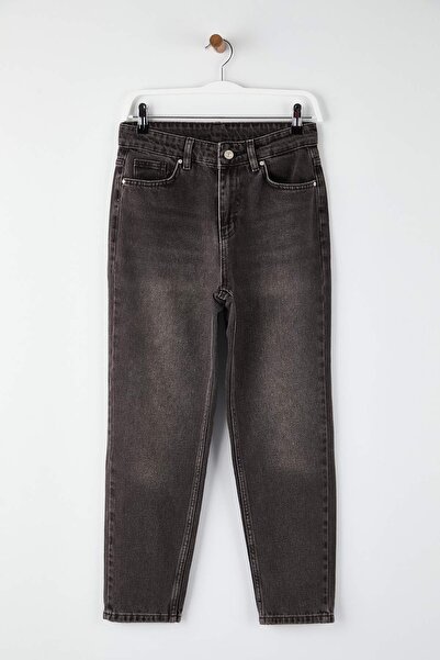 Trendyol Collection Brown High Waist Mom Jeans Twoss26Je00015