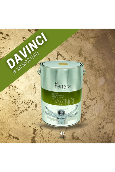 Ferrara Design Vopsea decorativa perlata Davinci, Ferrara Design, cod DAO34, 4lt