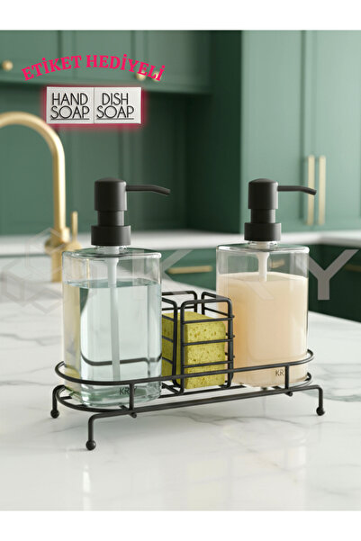 KRY Δοχείο υγρού σαπουνιού 2 τεμαχίων – Οργανωτής κουζίνας και μπάνιου μοντέρ...