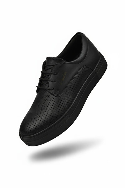 Riccon Baskılı Siyah Siyah Erkek Sneaker 0012365