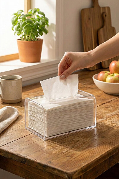 Poomy Kırılmaz Dikdörtgen Peçetelik Organizeri - Peçetelik