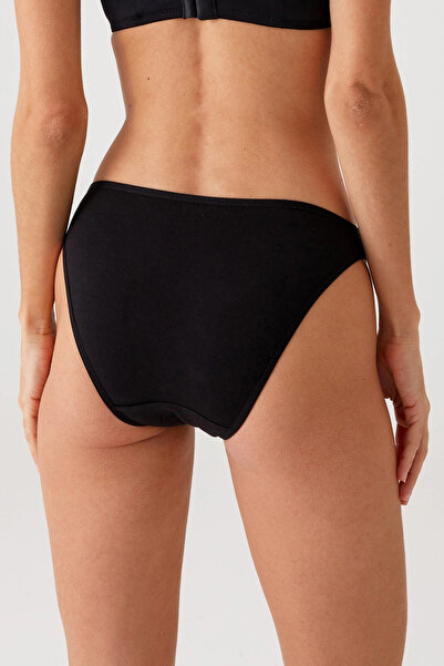 Pierre Cardin Γυναικεία οικονομική συσκευασία 5 τεμαχίων Μαύρο 2057 ψηλό πόδι κλασικό βαμβακερό βασικό εσώρουχο
