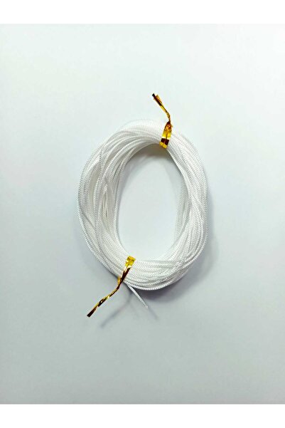 Eskişehir hobi sanat خيط مظلات أبيض اللون بسمك 1 مم وطول 20 بوصة لصنع الأساور...