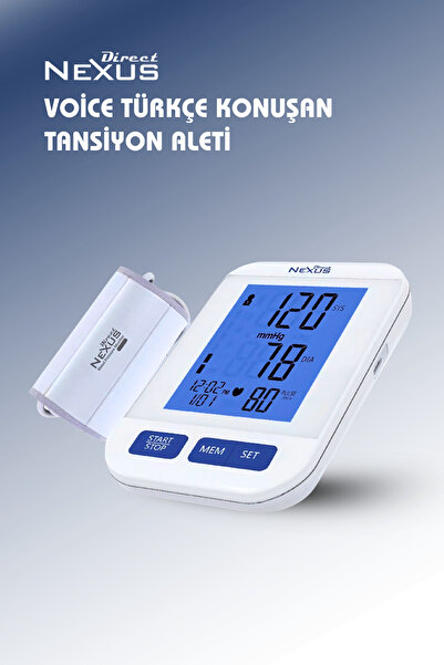Direct NEXUS Konuşan Otomatik Koldan Tansiyon Aleti Dijital Ekranlı Kolay Kullanım Ve Hassas Ölçüm Özellikli