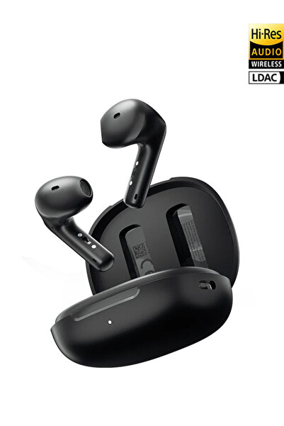 QCY Ailybuds E10 Bluetooth Kulaklık Hi-res - Ldac - Çift Cihaz - Oyun Modu 4 Mics Enc Siyah