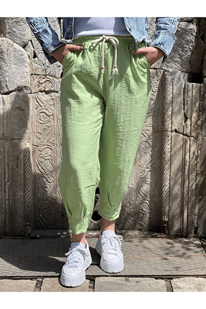 Lady Pixie Жіночі штани з еластичним поясом і підвернутими штанинами