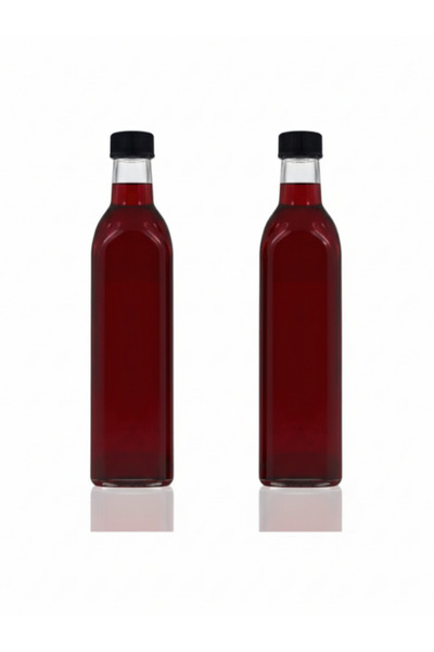 Perodia 2-Pack 500 Cc Glass Maraska Bottles – Leak-Proof Lid for Olive Oil, V...