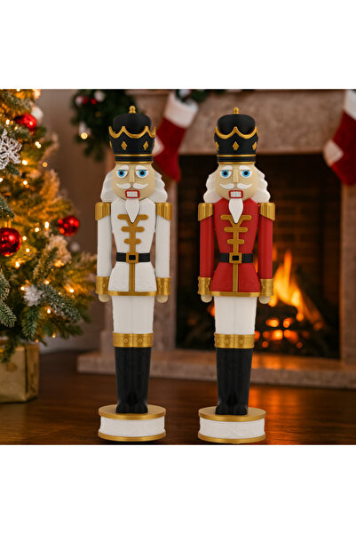 Flexilab Creative 2’li Fındıkkıran Biblo Seti 38cm Yılbaşı Dekoratif Yeni Yıl Süsleme