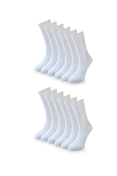 Çorap Çekmecesi Pamut sima fehér teniszzokni 12 db
