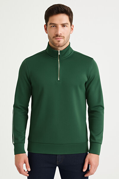 WE AND ME Βασικό φούτερ με μισό φερμουάρ ψηλός λαιμός