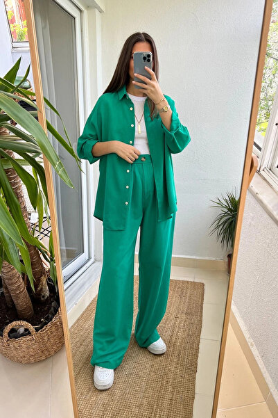 Lady Pixie Λινό Παντελόνι Palazzo - Πλισέ σχέδιο