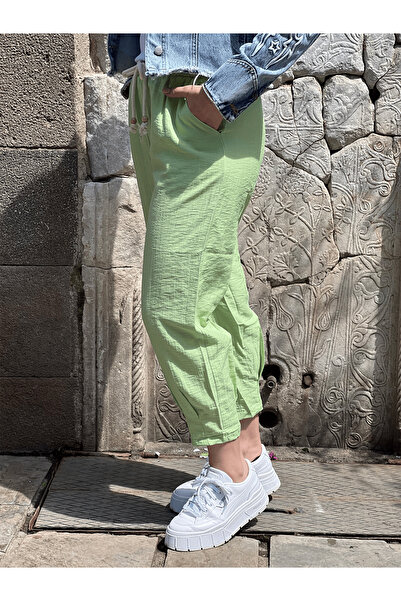 Lady Pixie Жіночі штани з еластичним поясом і підвернутими штанинами