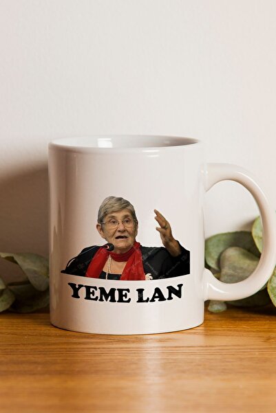 gavebutik Öğretmenler Günü Hediyesi "yeme Lan" Canan Karatay Baskılı Kupa Bardak