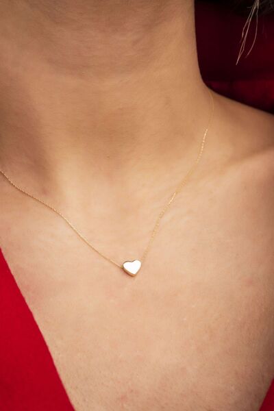 Altınaşkı Kalp Hayalet Altın Kolye