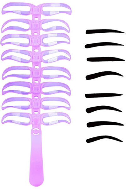 Beauty Box Kolay Kaş Şekillendirici Şablon Kart Kalıp Kolay Kaş Çizim Eyebrow...