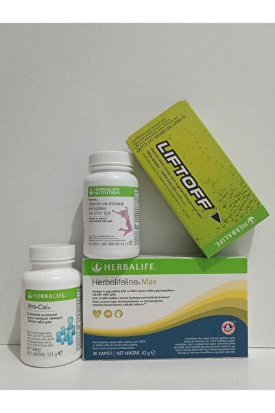 Herbalife Vitamin Paketi Kadın Vitamini+xtra-cal+balık Yağı Omega 3+liftoff E...