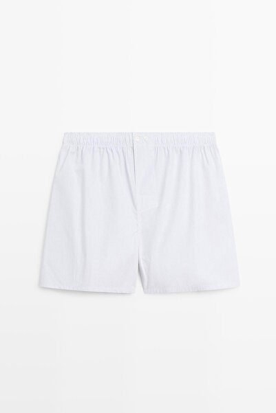 Massimo Dutti Çizgili %100 pamuklu boxer