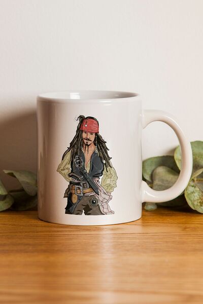 gavebutik كوب مطبوع عليه "جاك سبارو" قراصنة الكاريبي - هدية عيد الحب