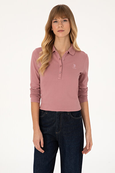 U.S. Polo Assn. Women's Dusty Rose Basic Polo Neck Sweatshirt 50317627-Vr221
