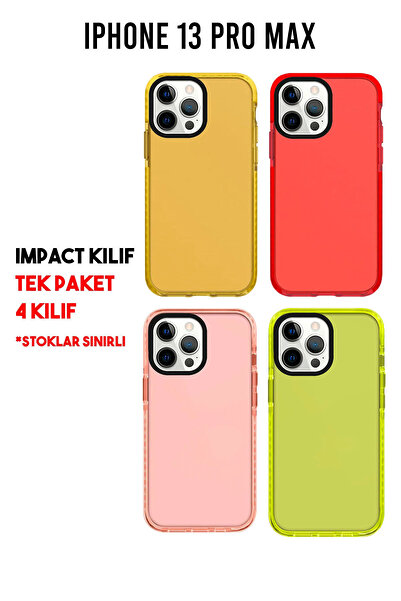 shoptocase iPhone 13 Pro Max Uyumlu 4 Kılıf Tek Fiyat Telefon Kılıfı