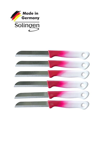 Solingen 6’lı Tırtıklı Ağız Büyük Geçişli Bordo Meyve Bıçağı 1006