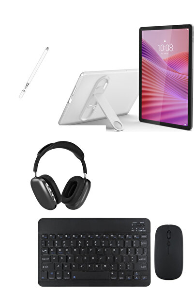 LENOVO Tab 4GB RAM 128 GB 10.1"İNC(GENİŞ EKRAN) TABLET+ŞEFFAF KILIF+SİYAH KLAVYE VE MOUSE +KALEM+KULAKLIK